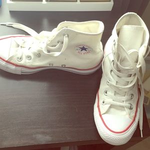 White Hightop Converse